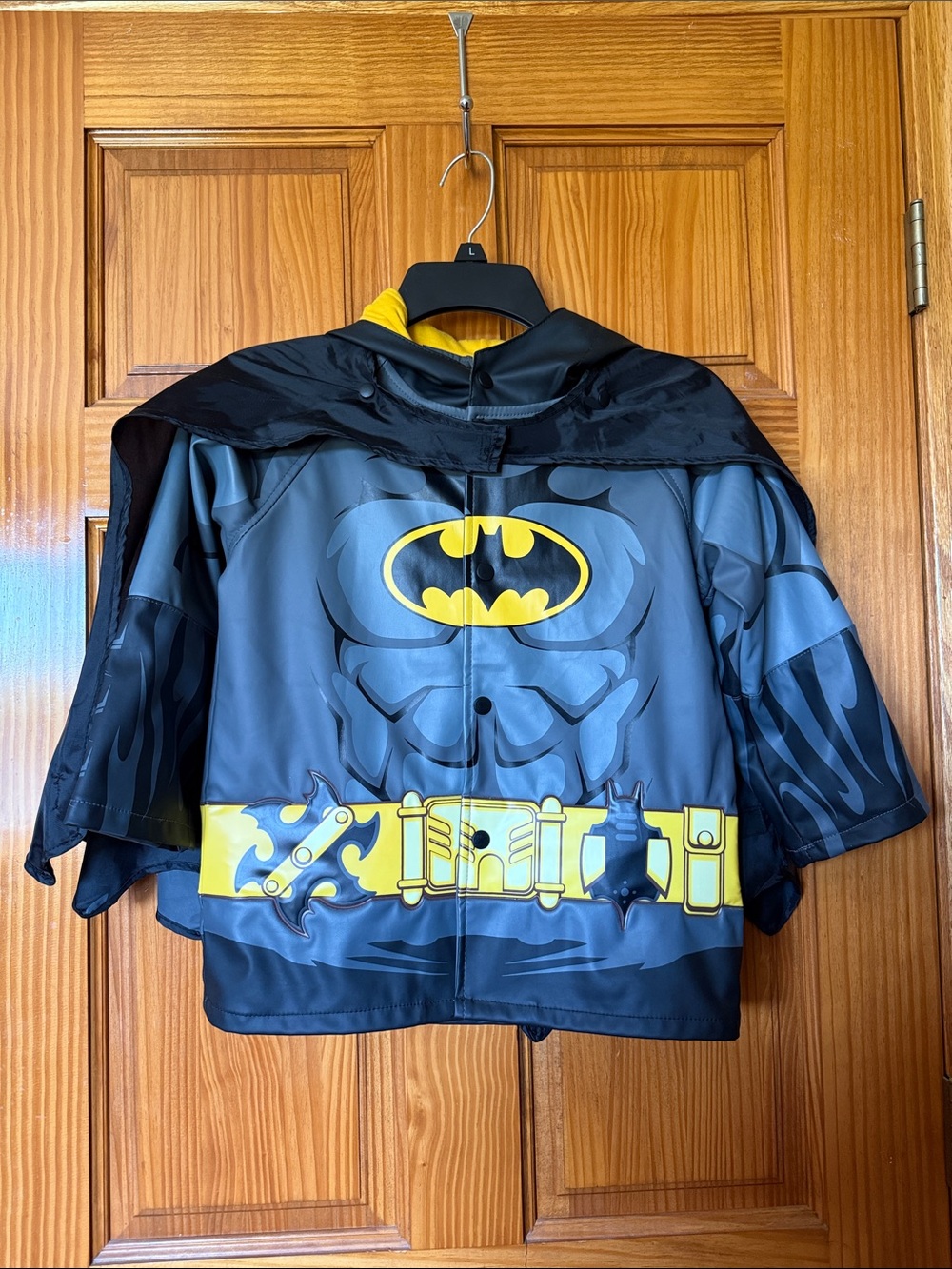 Western Chief Boys Gray & Yellow Batman Raincoat with Hood